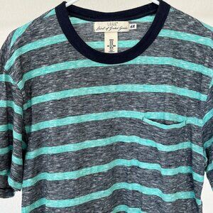 H&M Striped T-Shirt 100% Cotton Knit India